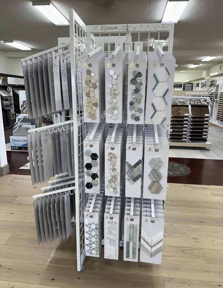 tile backsplash display at Weaver's Flooring America