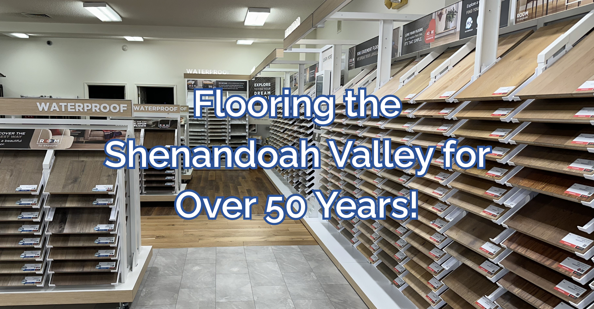 waterproof flooring display
