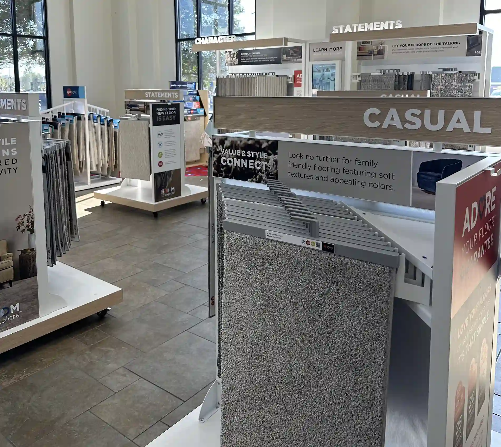 Casual carpet displays