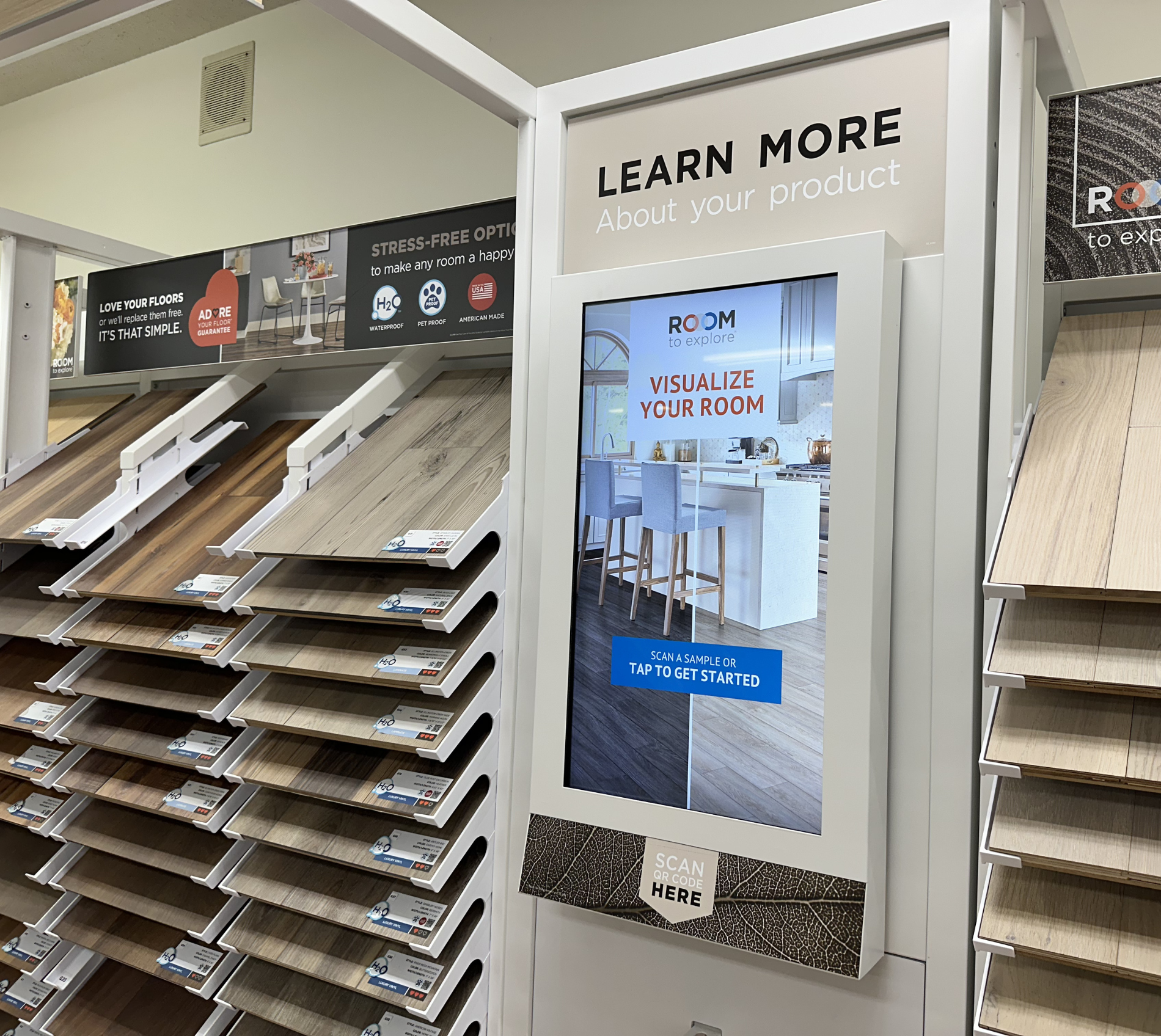 In-store flooring room visualization tool