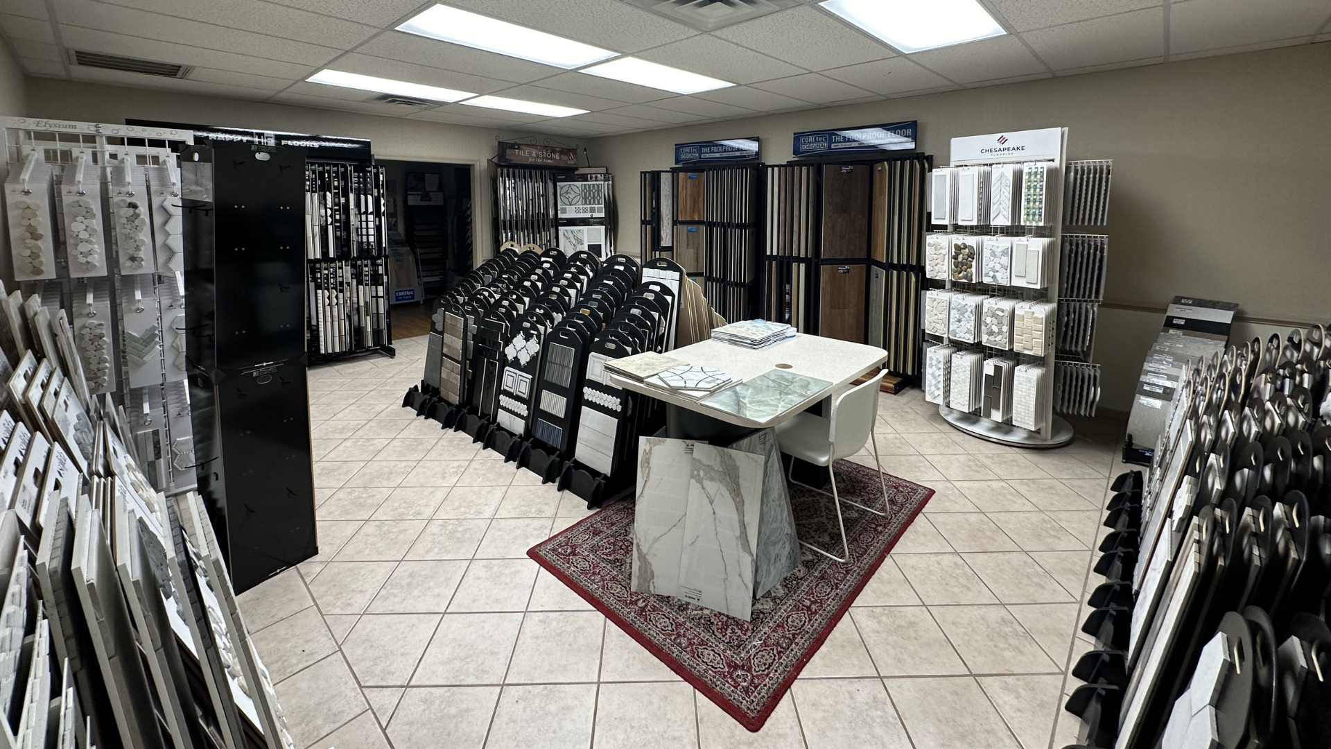 Tile flooring selection