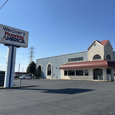 Harrisonburg flooring store exterior and signage