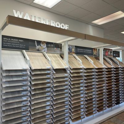 waterproof flooring display at our Winchester showroom