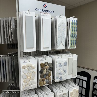 backsplash tile display patterns and colors at Weaver's Flooring America