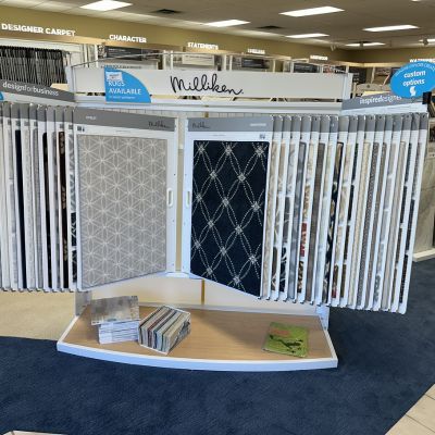 carpet display at our virginia showroom patterned carpet