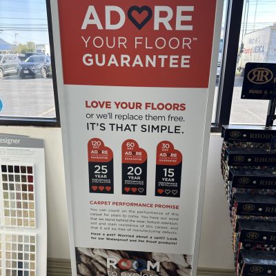 Adore Your Floor Guarantee display