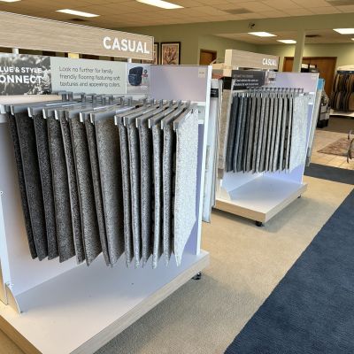 casual carpet displays at Weaver's Flooring America